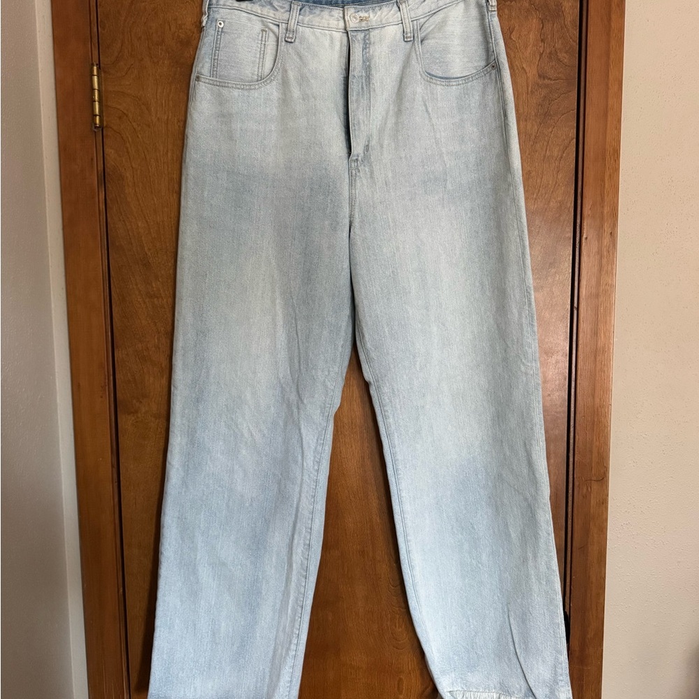 Pilcro and the Letterpress Light Blue Wide Leg Jeans